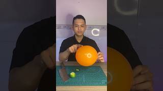 Destroying balloons with lemon peels Real or fake 🤔shorts trending [upl. by Amle640]