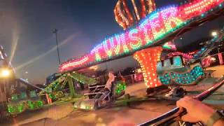 Twister  On Ride POV  Scarrotts Easter Fair  20th April 2019 [upl. by Ahsirak]