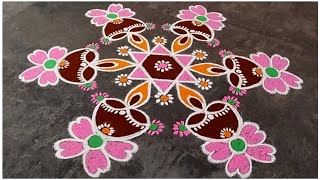 Karthigai Deepam Special Rangoli Design 2024 Rangoli  New  Easy  Sashti Pooja  Kolam  Festival [upl. by Eraste]