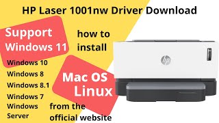 HP Neverstop Laser 1001nw Download and Setup Windows 11 Windows 10 Mac 13 Mac 12 [upl. by Eislek]