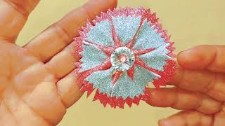 craft ideas With glitter foam sheet  foam sheet flowers [upl. by Neelahs]