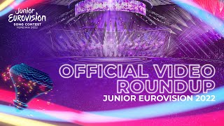 Junior Eurovision 2022 Official Video Roundup  All 16 Songs  SpinTheMagic [upl. by Mazonson171]