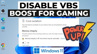 How to Disable VBS VirtualizationBased Security in Windows 11 [upl. by Abshier]