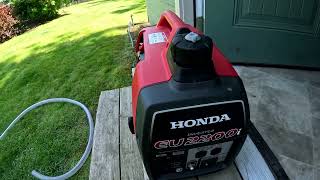 How to DRAIN FUEL out of a Generator Honda EU2200i And start up with 2 12 year old NON ethanol fuel [upl. by Swor]