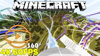 MINECRAFT 360° VR VIDEO THE BEST ROLLER COASTER [upl. by Notreb]