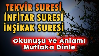 TEKVÄ°R Ä°NFÄ°TAR ve Ä°NÅžÄ°KAK SURELERÄ° DÄ°NLE  Dualar Hazinesi [upl. by Trimmer474]