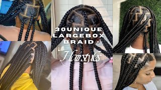 30 Unique Large Box Braids Hairstyles boxbraidsbraids knotlessbraids hairstyles [upl. by Euk]