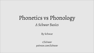 Phonetics vs Phonology [upl. by Gass]