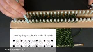 Knit the wide rib stitch on a double rake loom by Kera Weiserbs [upl. by Tessie]