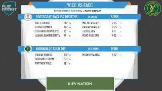 Yarraville Club D15 v Footscray Angliss D15 5ths [upl. by Arlynne]