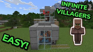 BEST SIMPLE 121 VILLAGER BREEDER TUTORIAL in Minecraft Bedrock MCPEXboxPS4SwitchPC [upl. by Aitret]