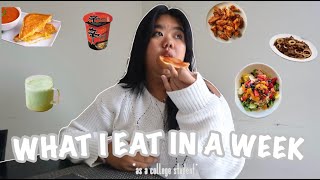 WHAT I EAT IN A WEEK as a college student [upl. by Dira634]