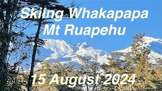 Skiing Whakapapa Skifield Mt Ruapehu 20240815 [upl. by Ledif]