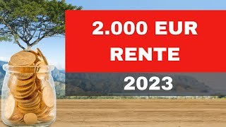 Rentenerhöhung 2023 💥 EXTREM so viel Steuer zahlen Sie nun auf 2000 Euro Rente 💥 [upl. by Fennie613]