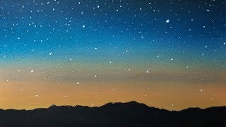 Cómo Dibujar el Paisaje con Estrellas más FÁCIL del Mundo  Dibujo [upl. by Akayas]