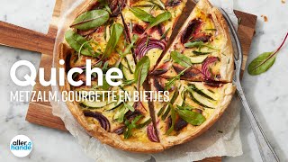 Zalmquiche met courgette en bietjes  Recept  Allerhande [upl. by Bivins]