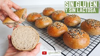 PAN SIN GLUTEN PARA HAMBURGUESA con harina de trigo sarraceno SIN ALMIDÓN DE MAÍZ [upl. by Ochs927]