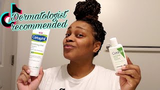 Trying TikTok Dermatologist Recommended SKINCARE ROUTINE │CeraVe and Cetaphil  CassieTV [upl. by Waal]