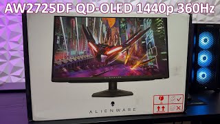 Alienware AW2725DF QDOLED 360Hz Gaming Monitor  Unboxing amp First Impressions [upl. by Billi656]