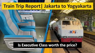 TRAIN TRIP  Executive Class from Jakarta to Yogyakarta 🇮🇩 🚉  KAI Manahan Train [upl. by Enowtna]