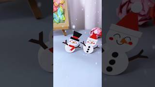 Make a rocking snowman toy ⛄ with your children Let’s try it together 🤗 shorts diy papercraft [upl. by Ayamat469]