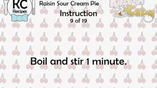 Raisin Sour Cream Pie  Kitchen Cat [upl. by Krauss626]