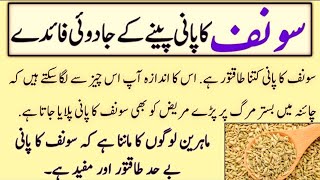 Fennel Water Benefits  Saunf Ka Pani Pine Ke Fayde  Sounf K Fayde [upl. by Enilesor471]