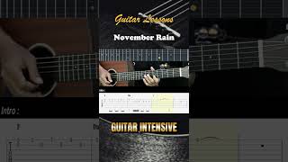 November Rain  Guns N Roses  EASY Guitar Lessons TAB  Guitar Tutorial guitarlessons [upl. by Ajad]