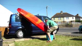 How to put a kayak on a van [upl. by Eelidnarb]