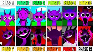 True All Phases in Incredibox Sprunki  Phases 112 [upl. by Ymmaj]