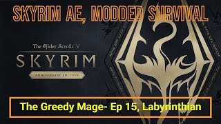 Skyrim AE Modded Survival  The Greedy Mage  Ep 15 Labyrinthian [upl. by Gorman153]