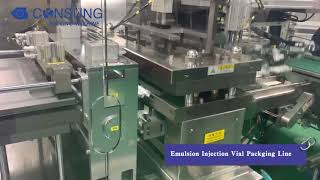 Injection Vial Labeling Cartoning and Carton Packing Machine [upl. by Hump]