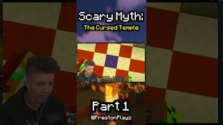 Minecraft Scary Myth The Cursed Temple 🛕 Part 1 prestonplayz minecraft videogames myths scary [upl. by Lemor]