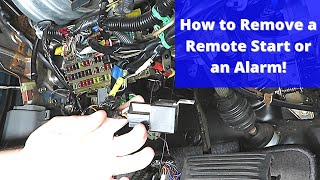 How to remove an aftermarket car alarm or remote car starter from ANY car [upl. by Ignaz]