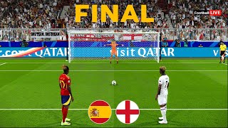 Spain Vs England FINAL  Penalty Shootout  UEFA Euro 2024  Yamal vs Saka  PES Gameplay [upl. by Sankaran]