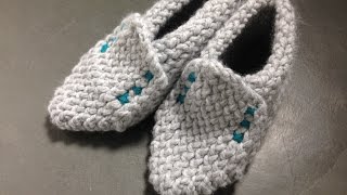 Cómo tejer unas zapatillas  pantuflas de invierno con telar Tutorial DIY [upl. by Ahsai215]