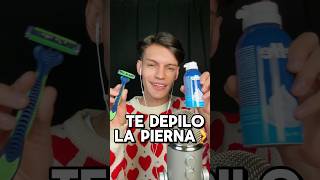 TE DEPILO LAS PIERNAS asmr shorts asmrvideo comedia [upl. by Trutko]