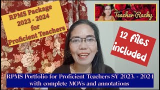 Your RPMS Package for Proficient Teachers for SY 2023  2024 and many more 😍 [upl. by Reizarf]