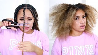 Cutting Out My Braids My Routine [upl. by Ilil]