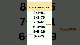 Math puzzle 🧩 challenge ✅ [upl. by Aggie]