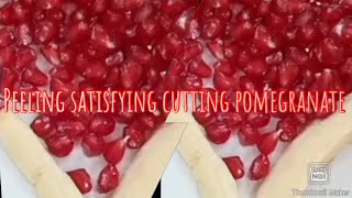 Peeling Cutting ASMR Pomegranate fruitASMR Banana arts asmr videofood [upl. by Annaeoj]