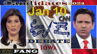 Iowa Debate Nikki Haley vs Ron DeSantis [upl. by Nielsen]