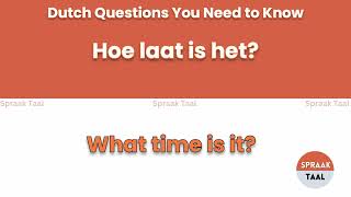 Learn Dutch Language with Easy Phrases Video 6 dutchlanguage languagelearning nederlandsgesproken [upl. by Ahsinned]