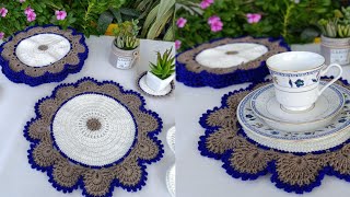 How to Crochet a Coaster  easy crochet for beginners handmade diy [upl. by Ahsikan]