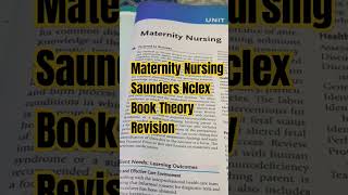 Maternity Nursing Saunders Nclex Book Theory Revision Lecture ytshorts [upl. by Sontag]