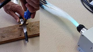 Terminating fiber optic lighting cables with a hot knife Stepbystep process LightEFX [upl. by Audie]