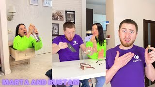 She Pranked Him Prank For Him 🤩 Best funny videos Marta and Rustam🤣 [upl. by Etterraj834]