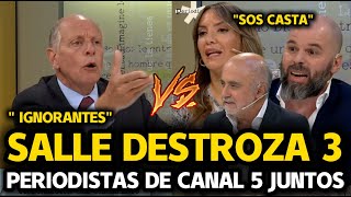 SALLE VS 3 PERIODISTAS DE CANAL 5 SE FUERON TODOS DOMADOS [upl. by Las787]