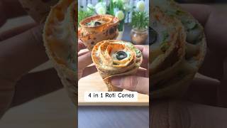 shorts 4 in 1 Roti Paratha Cones easyrecipes ashortaday [upl. by Prasad]