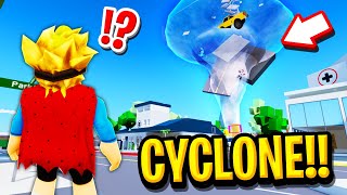 We Survived a CYCLONE in Roblox BROOKHAVEN RP [upl. by Bolan]